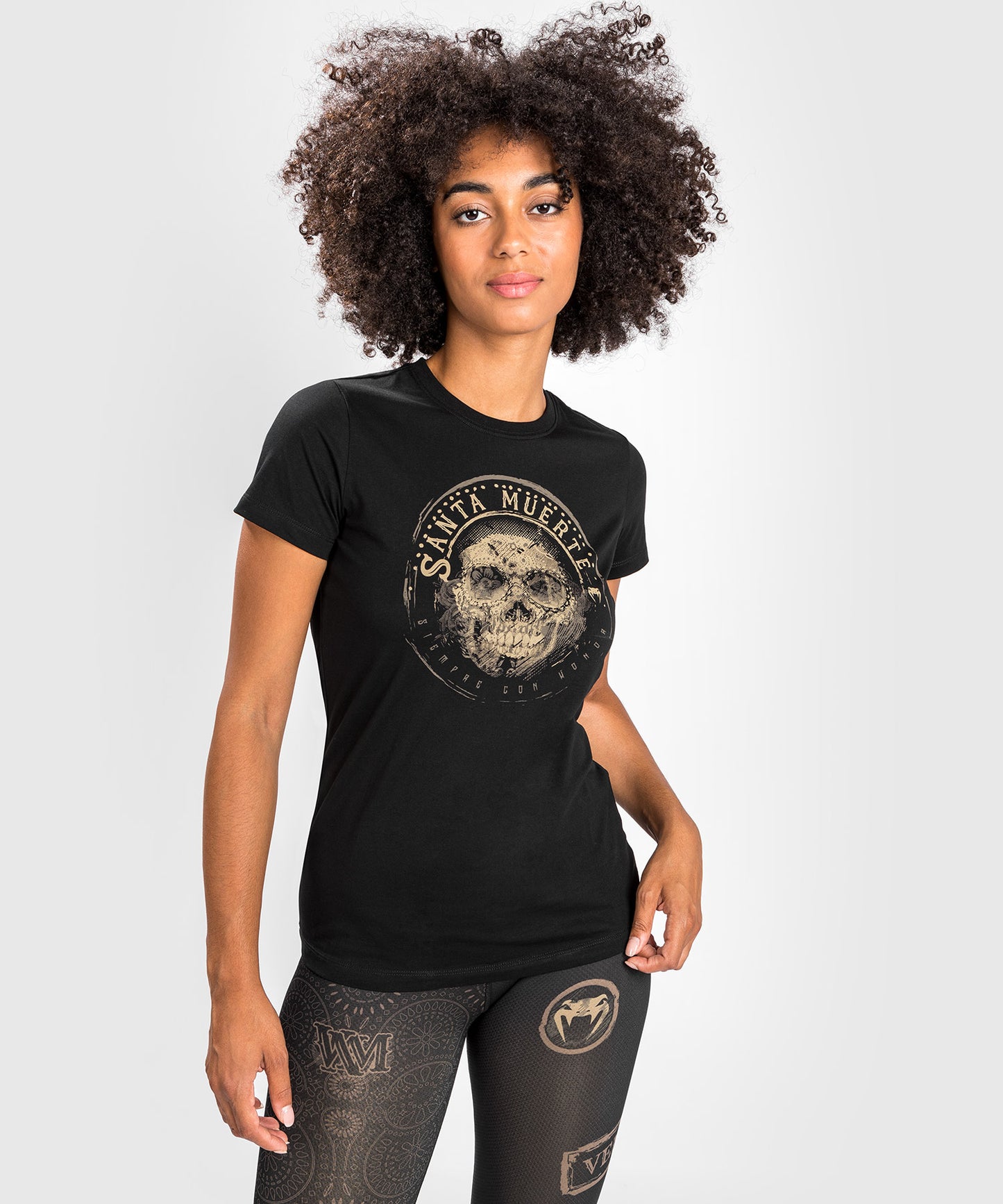 Venum Women Santa Muerte Dark Side - T-shirt - Black/Brown