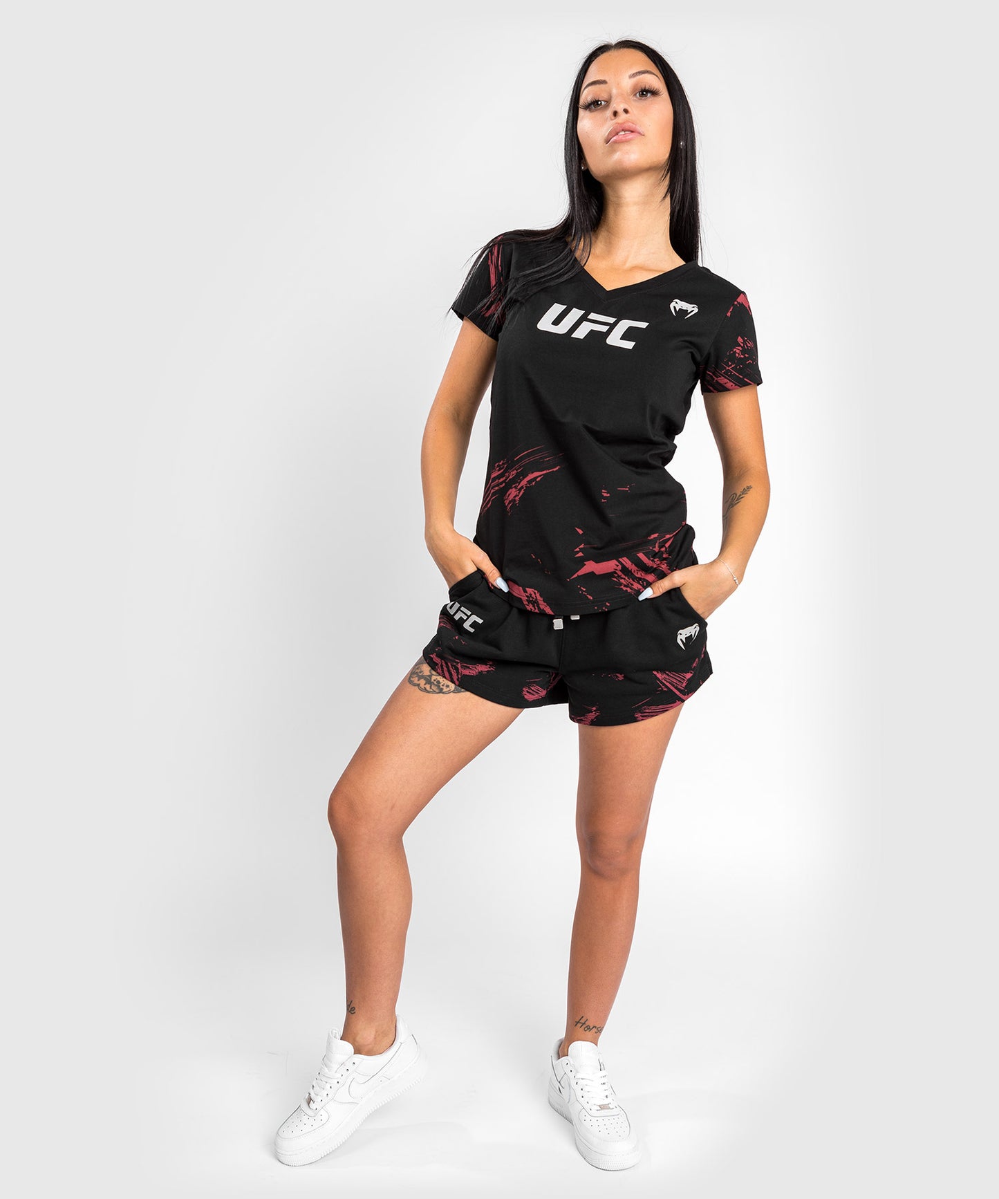 UFC Venum Authentic Fight Week 2.0 Women’s Short Sleeve T-Shirt - Black/Red