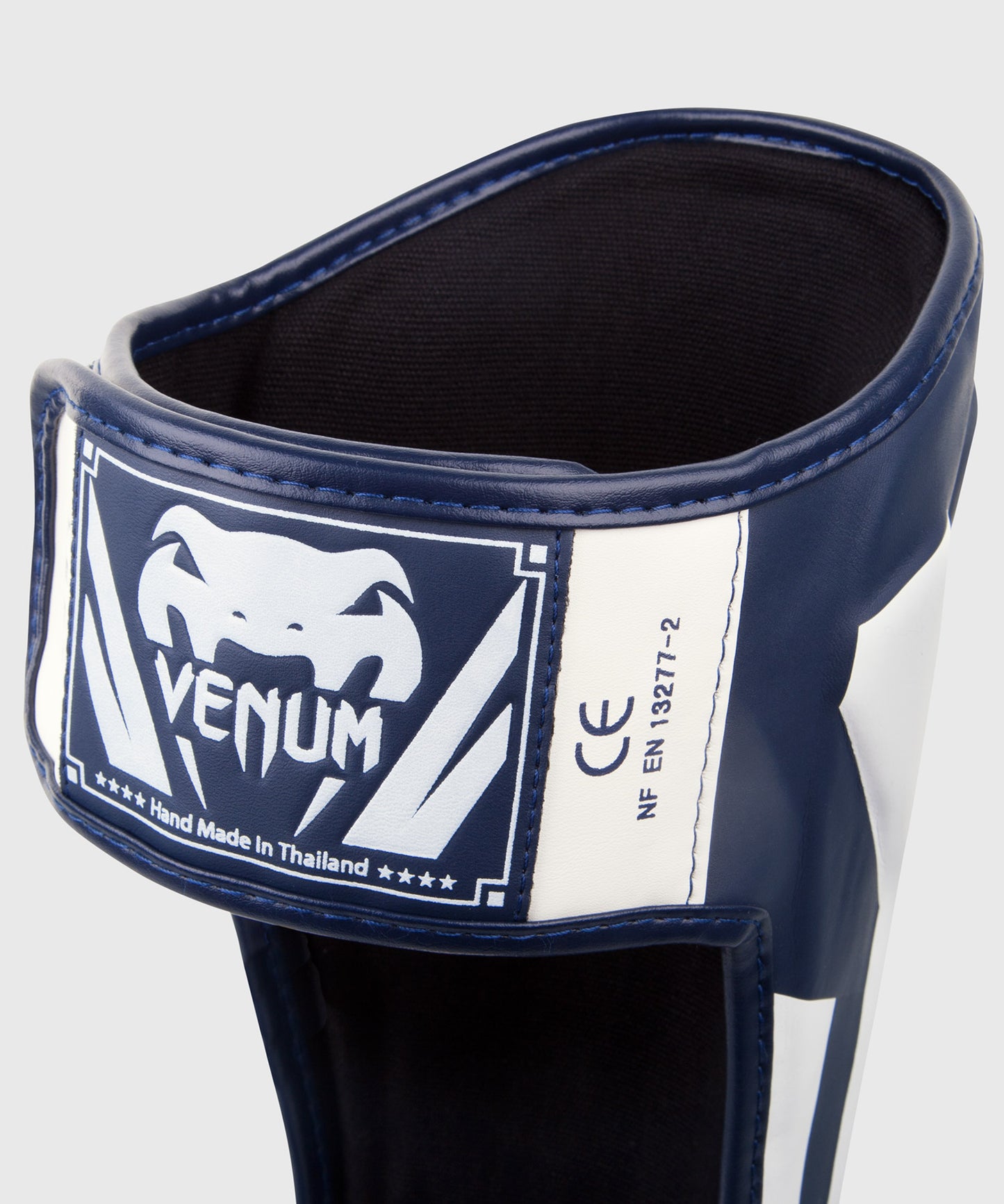 Venum Elite Standup Shin guards - White/Navy Blue
