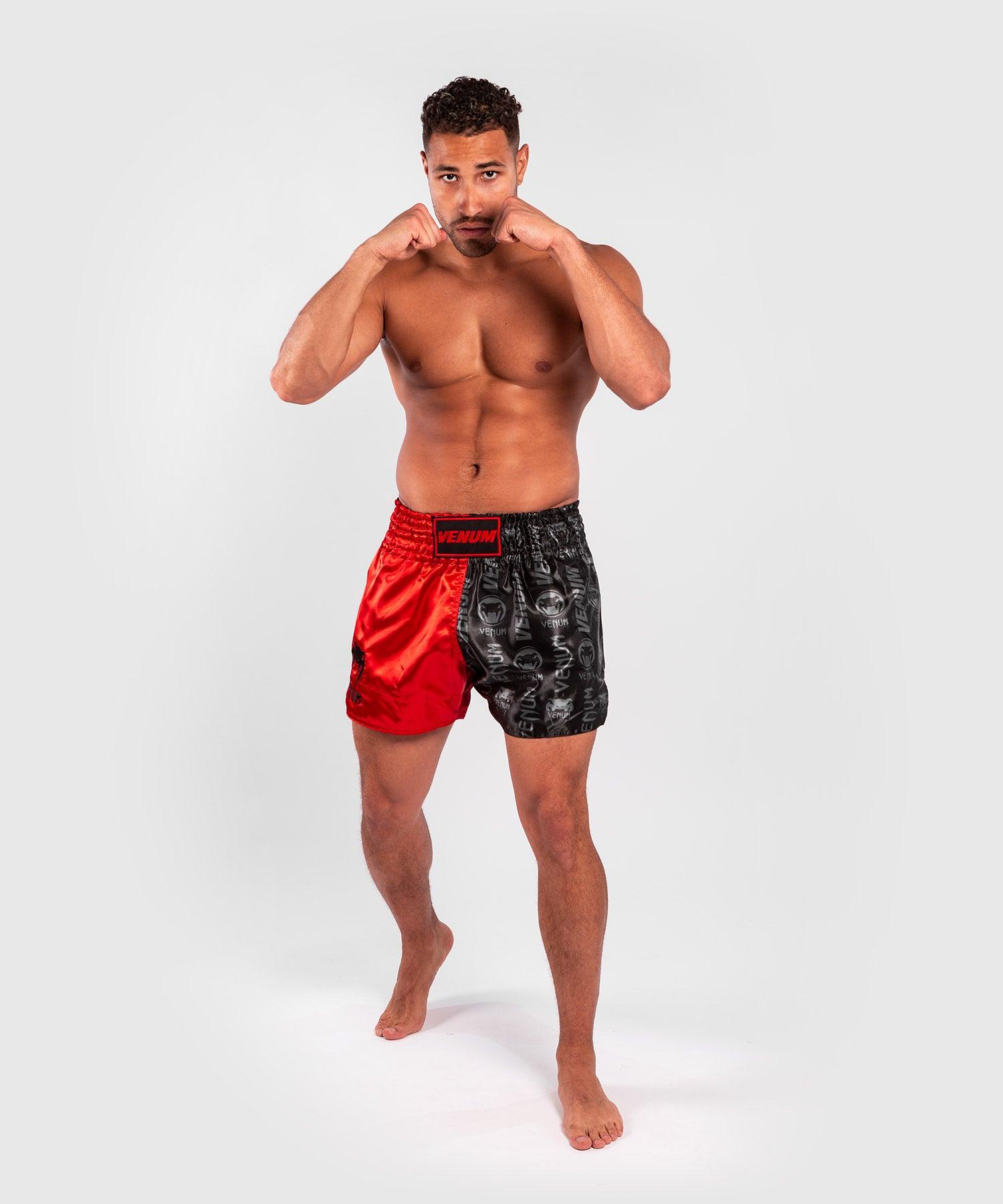 Venum Logos Muay Thai Shorts - Black/Red