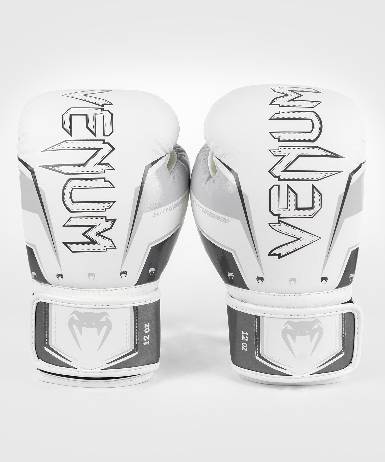 Gants de boxe Venum Elite Evo Hook and Loop - Blanc/Or